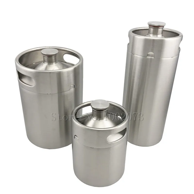 5L/4L/2L нержавеющая сталь мини бочонок кувшин для пива переносные пивные бутылки домашнее Сваренное пиво делая бар аксессуары инструмент
