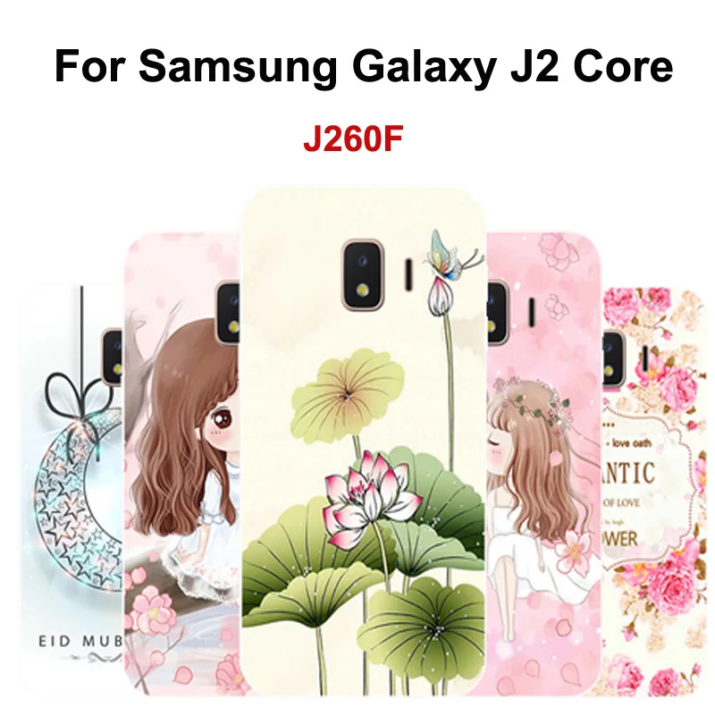 Мягкий силиконовый чехол для телефона Samsung Galaxy J2 Core прозрачный с рисунком из
