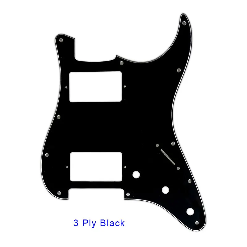 3 ply black Pleroo гитарные аксессуары накладки с 11 винтами для fender standard ST HH гитара Stratocaster с PAF Humbucker многоцветный - Цвет: 3 ply black