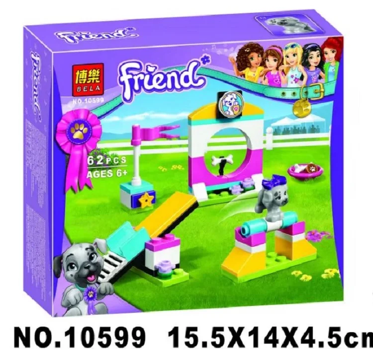 Бела 10599 Друзья серии щенок детская площадка качалка доска Paradise Building Block кирпичи