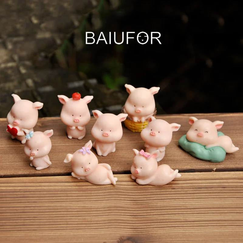 Миниатюры BAIUFOR мультяшный набор милой свинки для сделай сам сказочный садовый