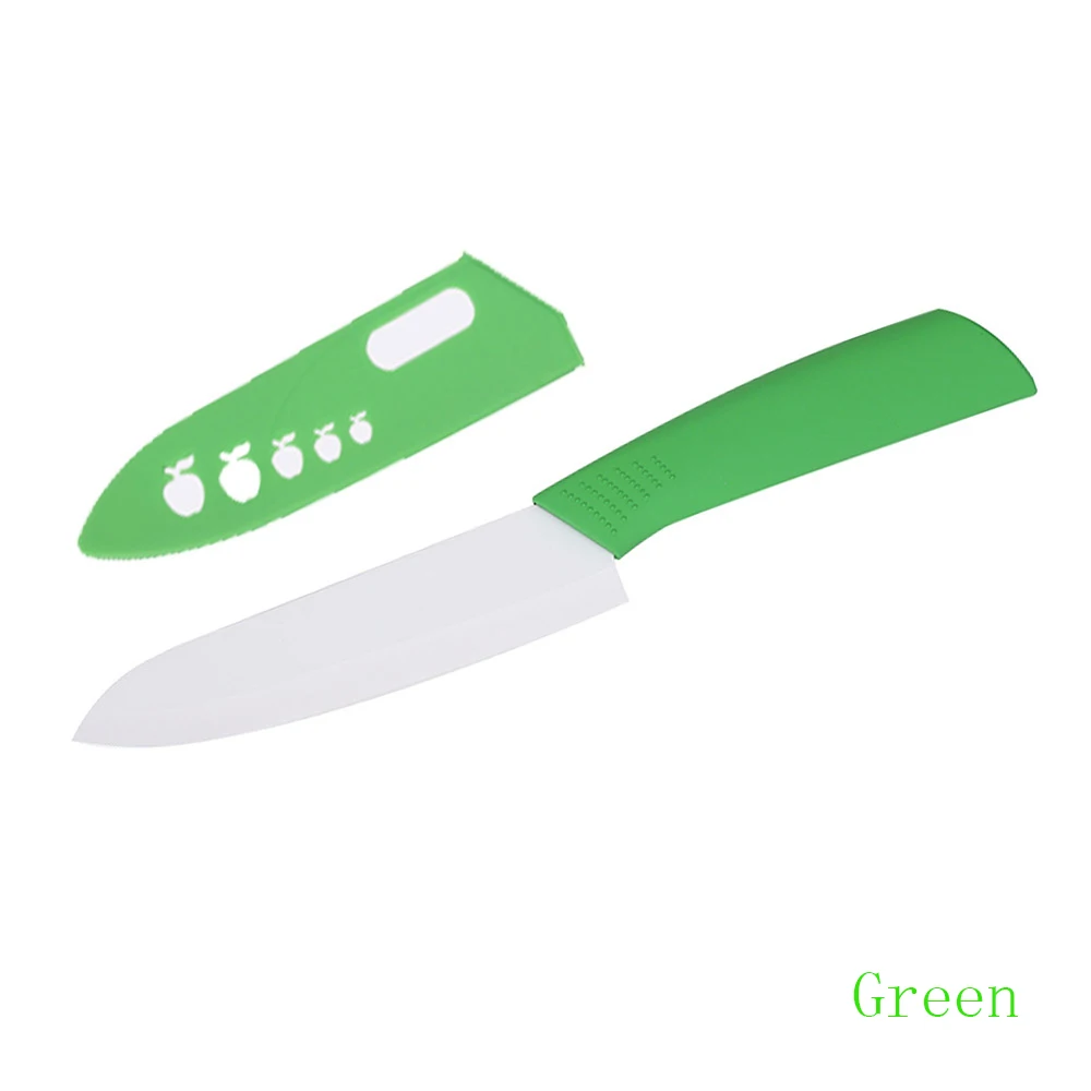 Green Керамические ножи, кухонные ножи, 3, 4, 5, 6 дюймов, поварской нож, белое лезвие, красочная ручка, керамический нож для очистки овощей, кухонные инструменты для приготовления пищи - Цвет: Green