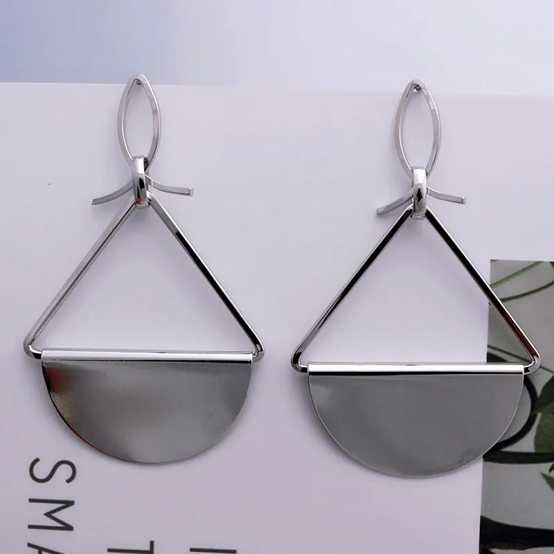 606 silver Неправильный дизайн металлические золотые Круглый витой серьги-капли геометрические модные свадебные простые ювелирные изделия подарок - Окраска металла: 606 silver