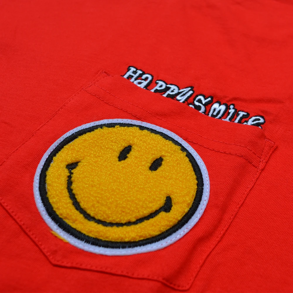 Happy Smile TShirt Harajuku Top Women Causal Print Short Sleeve Tops & Tees T-shirt Red/White Japanese Ulzzang Couple T Shirt | Женская