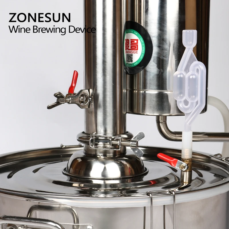 Домашний набор для пивоварения ZONESUN нержавеющая сталь домашнего вина алкоголя 25л