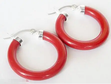Women Gift word Love Fashion Jewelry Wholesale price New Charming 925 sterling With Manmade Red Coral Earrings earring | Украшения и
