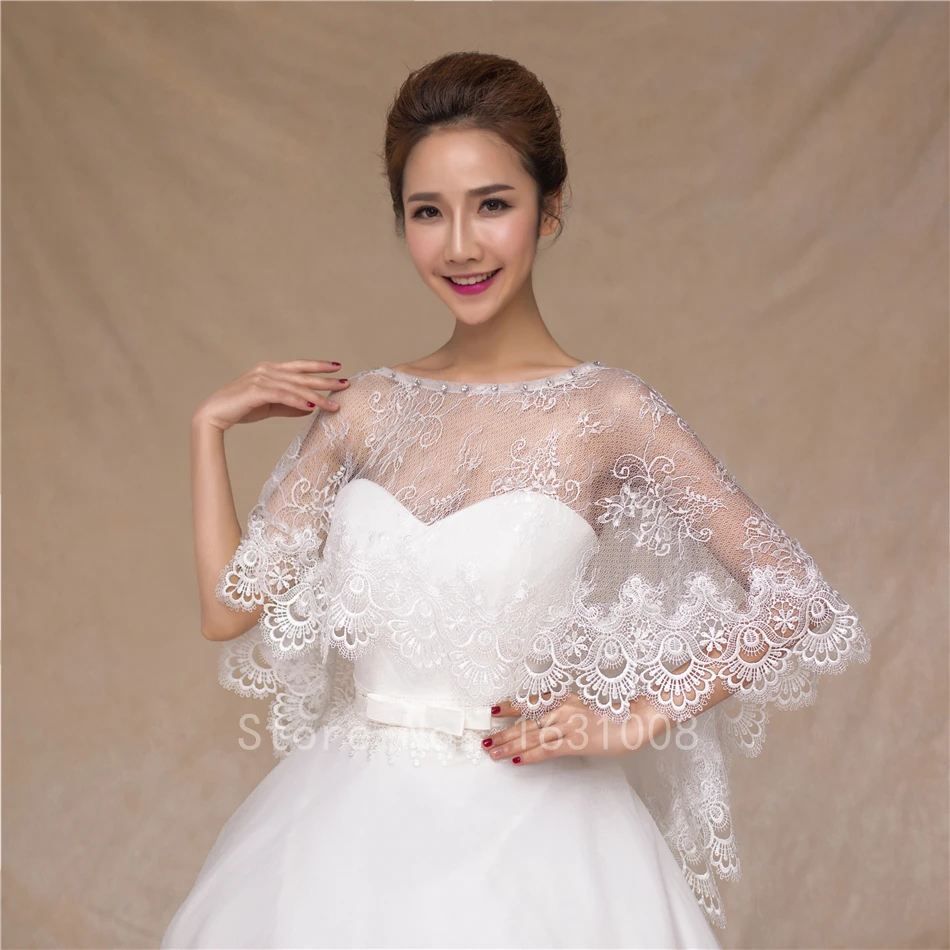 V 001 Hot 2015 New Bridal Bolero wedding Jacket Accessories Sheer Sexy Lace see through Beads Free shipping PJ009 | Свадьбы и