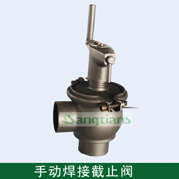 1 ''dn25 ss304 санитарный пневматический запорный клапан из нержавеющей стали