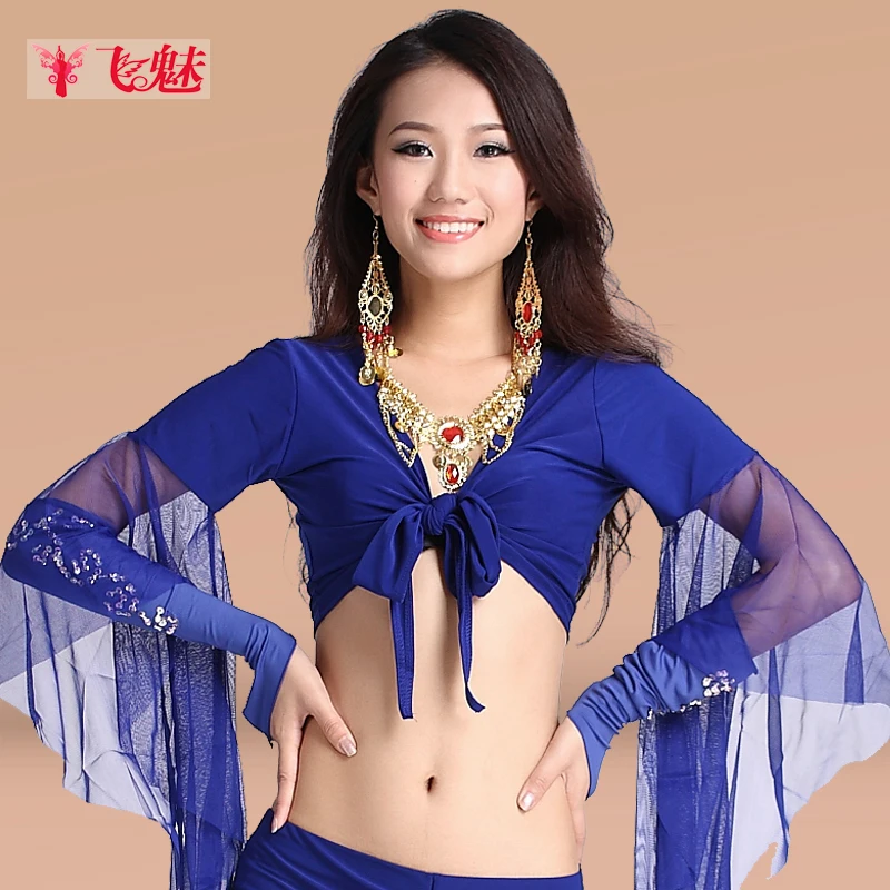 Женский костюм для танца живота хлопковый бандажный топ с кристаллами и футболки