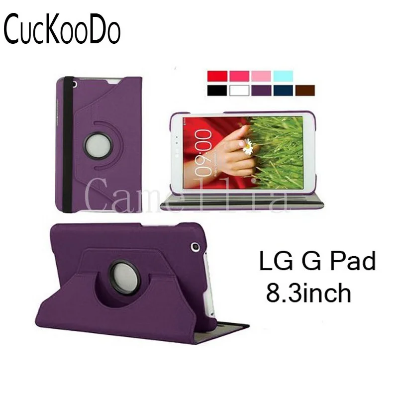 CucKooDo для LG G Pad 8 3 360 Вращающийся Магнитный умный тканевый кожаный чехол Coverg V500|360