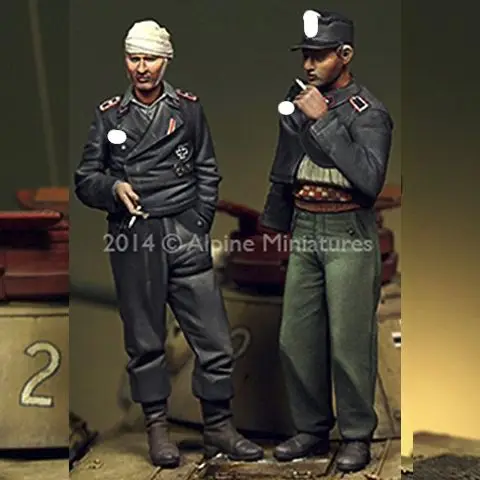 1/35 Panzer Crew Set 2 figures each with different heads Resin kit Figure soldiers GK Uncoated No colour | Игрушки и хобби