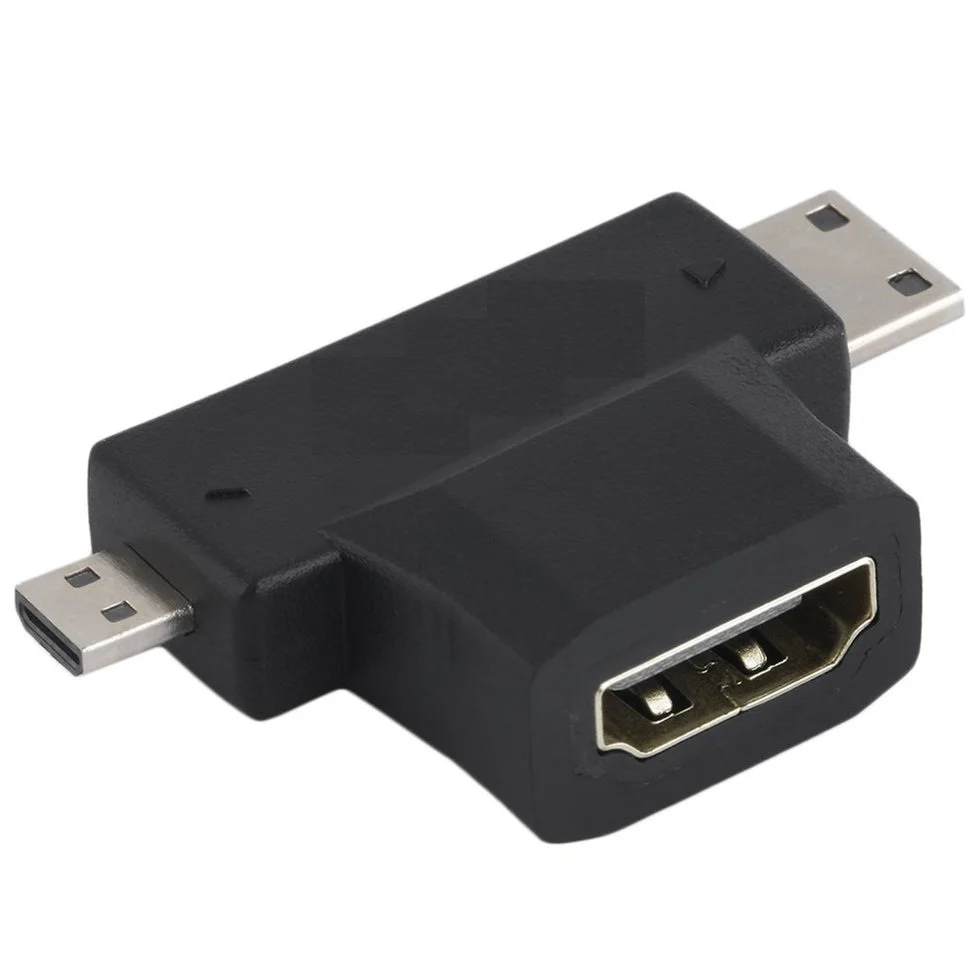 5 шт. HDMI Женский к Mini Micro Мужской 90 градусов 2 в 1 конвертер адаптер | Электроника