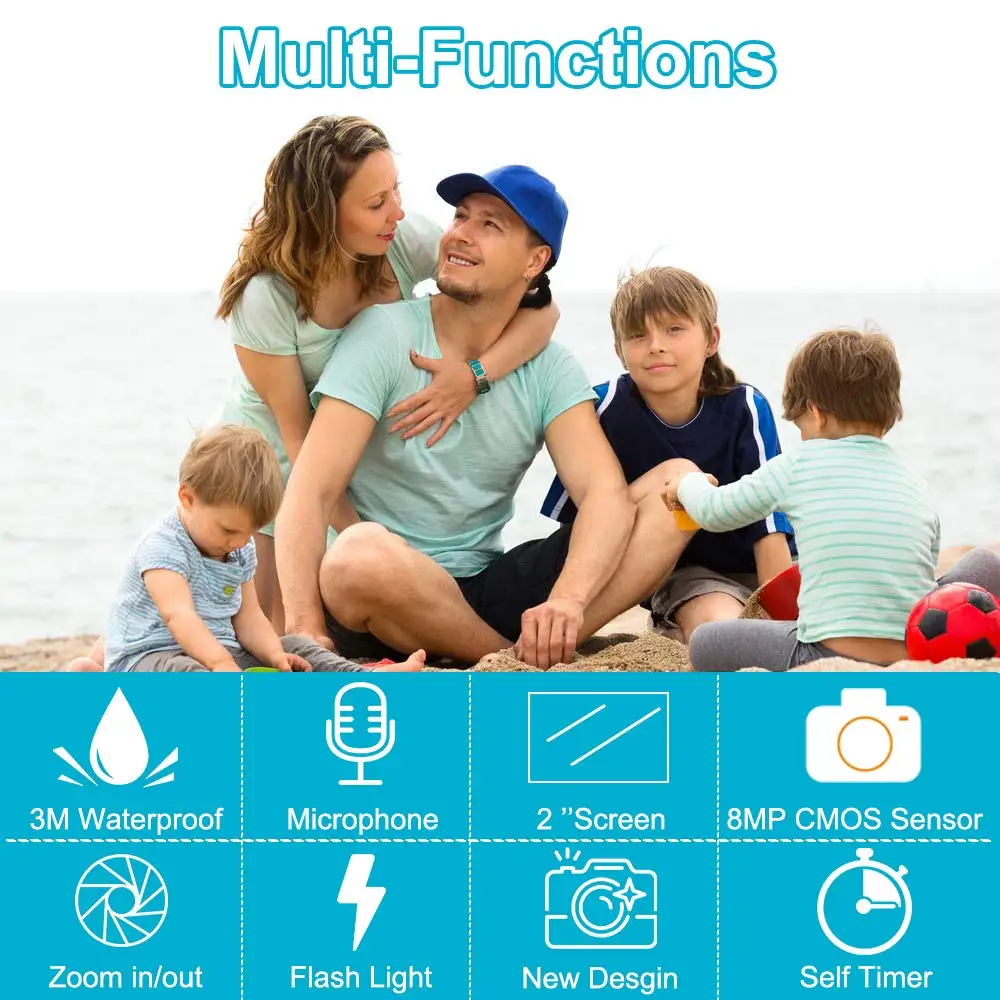 Детская цифровая Водонепроницаемая Противоударная Спортивная мини камера 3 м