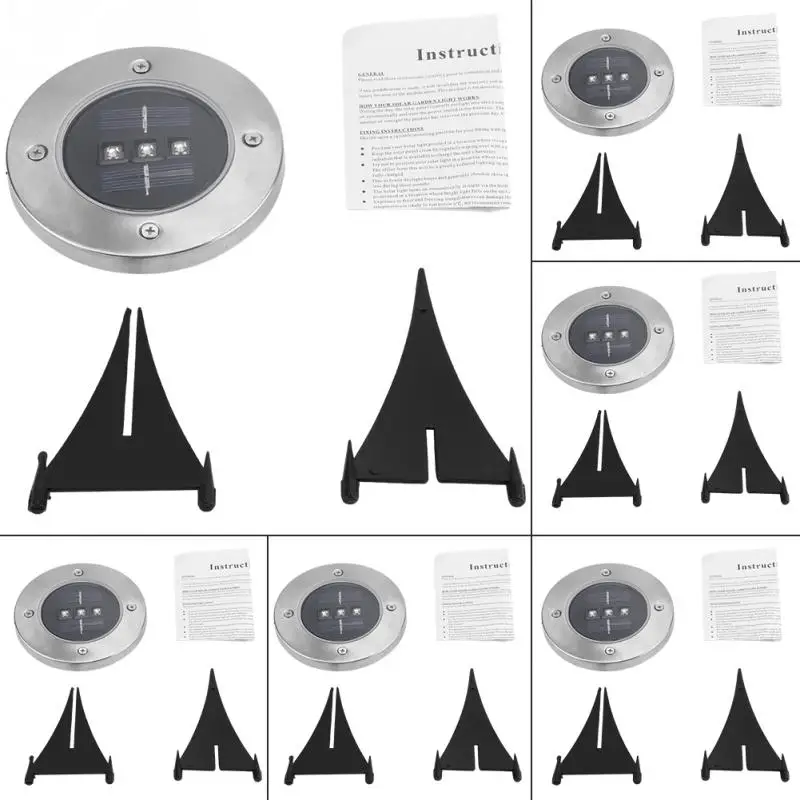Солнечный 3LED садовый светильник туинвертикат лужайка уличный пейзаж земля сад