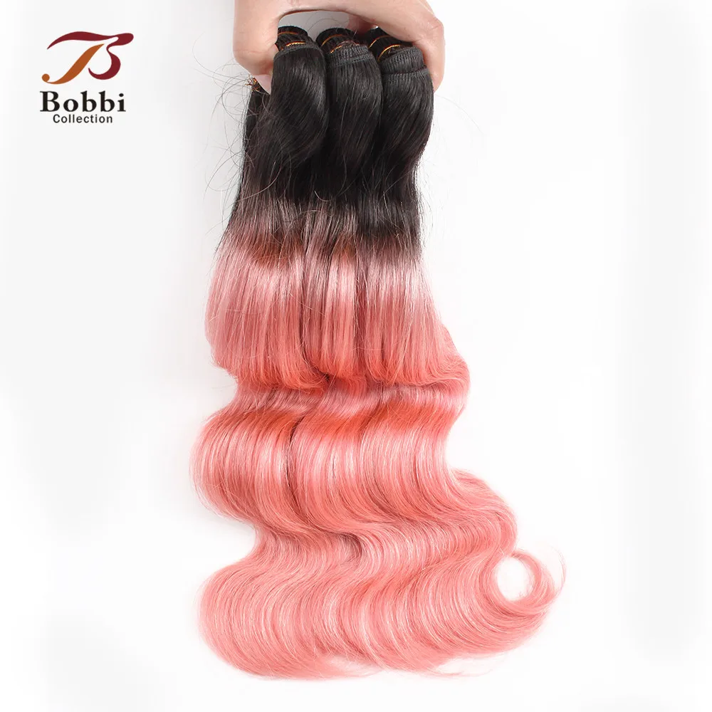 Bobbi коллекция бразильский средства ухода за кожей волна Ombre волос Weave 2/3 Связки два