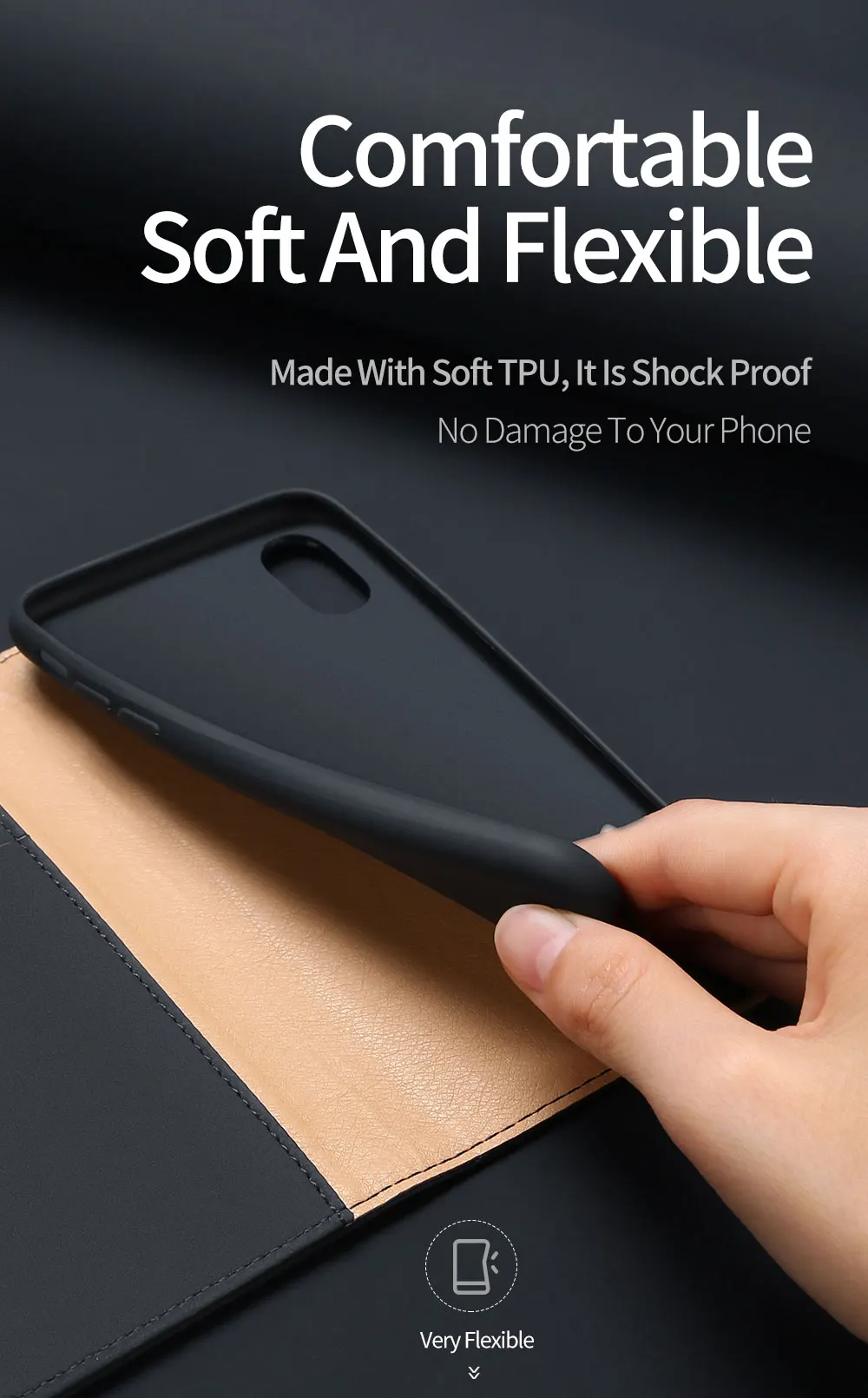 Официальный чехол NEWISDOM для iphone xs max из натуральной кожи, флип-кейс для apple 7/8 Plus, чехол для карт Pocke xr, черный