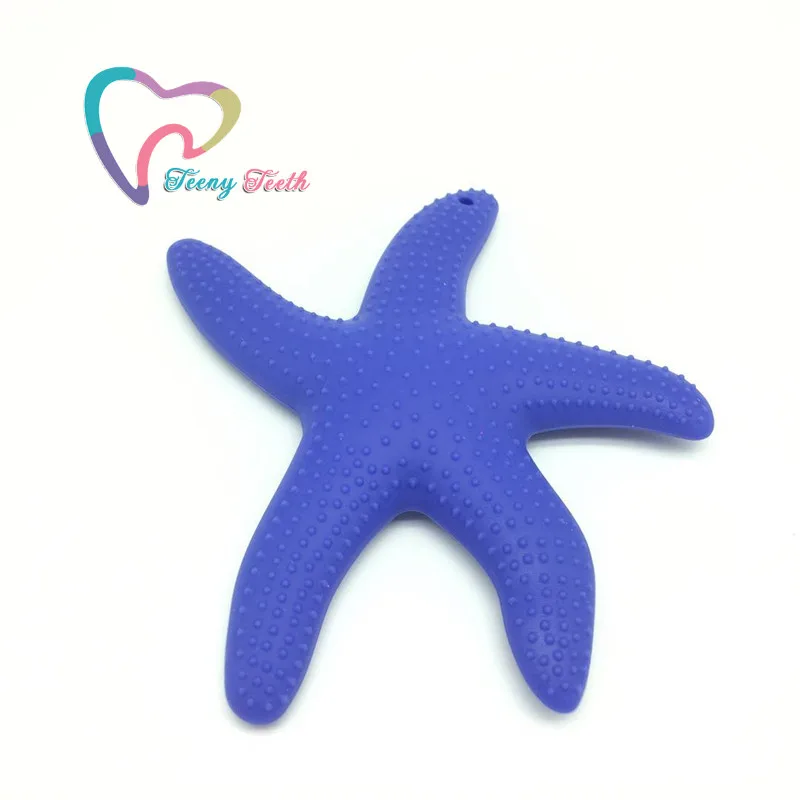 1 шт. силиконовая Игрушка грызунок в виде морской звезды|baby pendant|starfish pendantsilicone pendant