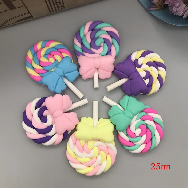 Лидер продаж полимерная глина красочный Радужный леденец для украшения телефона