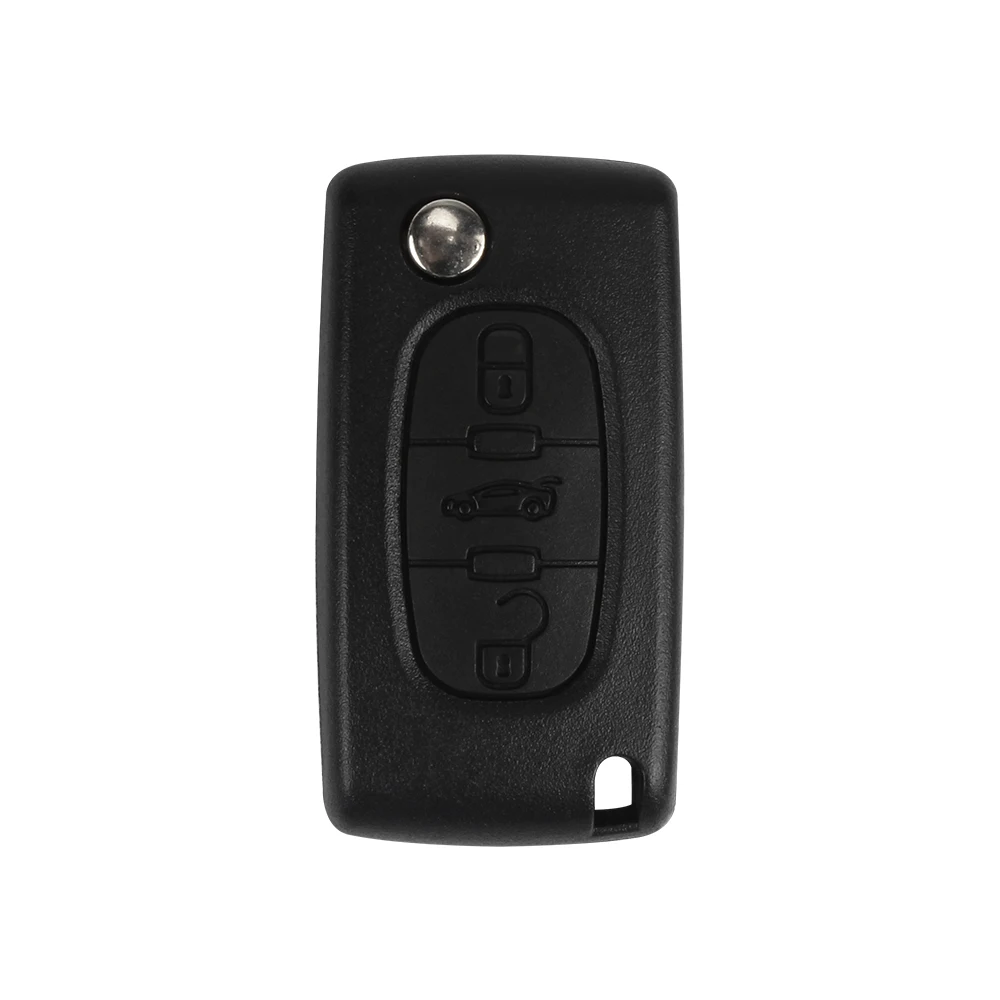 VDIAGTOOL Flip Folding Car Key Case 3 Buttons Shell Blank Fob For Peugeot 206 with battery place(CE0536) | Автомобили и мотоциклы