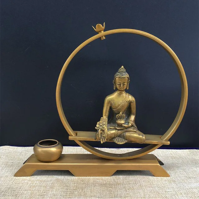 

Antique pure copper pharmacist, creative decoration, back flow incense burner.