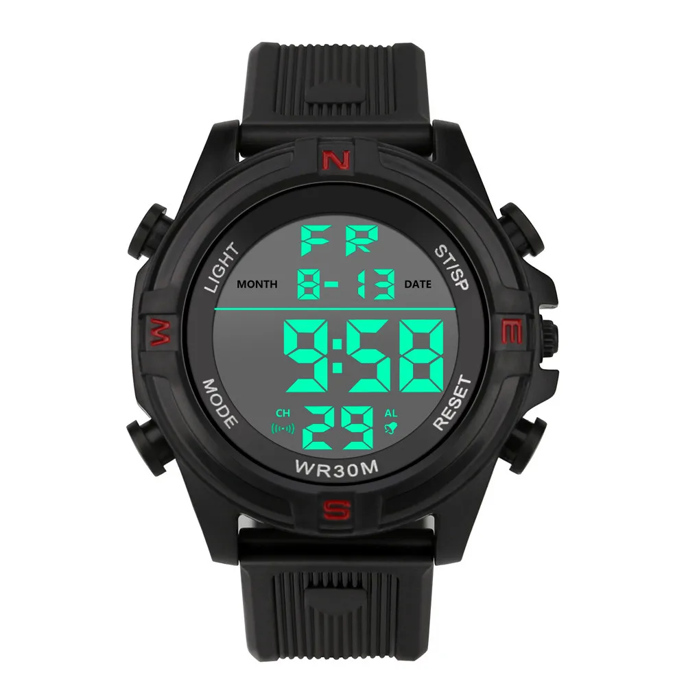 Роскошные Брендовые мужские спортивные часы, модные мужские светодиодный цифровые часы, мужские повседневные электронные наручные часы, мужские часы