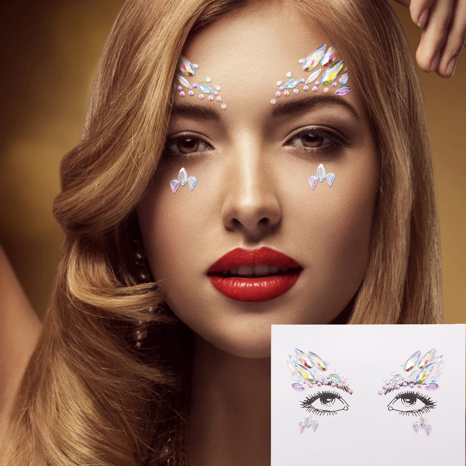 1 шт. акриловая наклейка для лица Bindi ручная работа богемский и этнический стиль