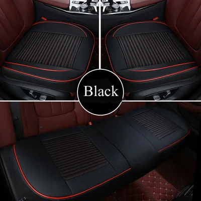 1 set black Чехол для автомобильного сиденья, кожаный, 3D, полностью объемный, для вождения автомобиля, переднее, заднее сиденье, протектор, коврик, дышащий, для автомобильного кресла, четыре сезона - Название цвета: 1 set black