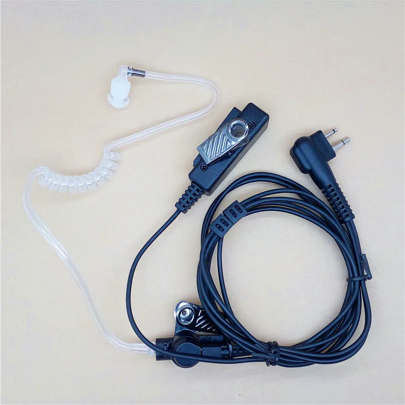 10 шт./лот 2 PIN Тайное PTT Акустическая трубка микрофон для Motorola рация CT150 P040 PRO1150 SP10