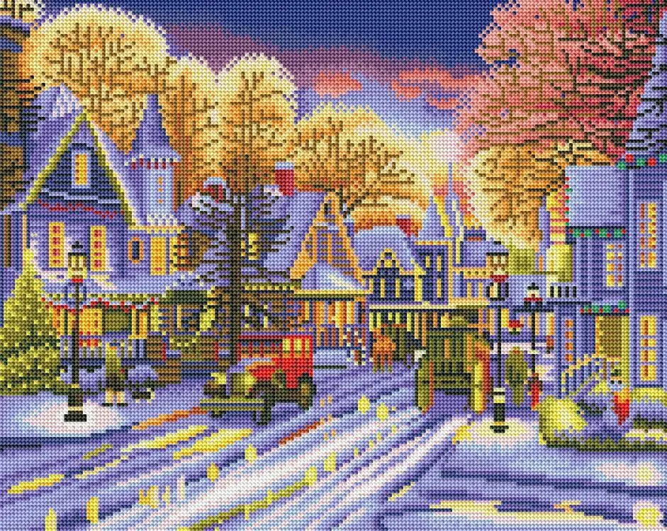 40x50cm 04 Светодиодный светильник, полностью круглый, 5D, сделай сам, алмазная живопись, светильник, пейзаж, стразы, яркий светильник, 30x40 см/40x50 см - Color: 40x50cm 04