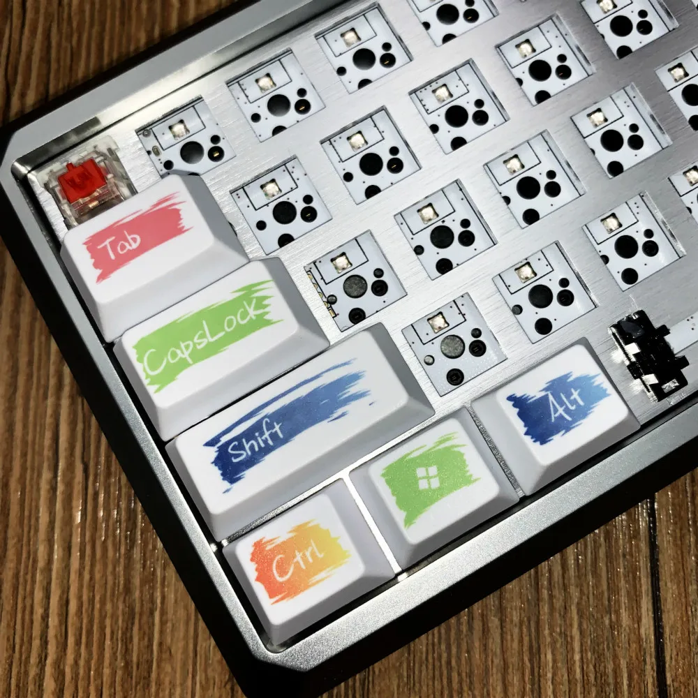 Краситель подложка PBT Keycaps для вишни оригинальная высота красочные 14 клавиш