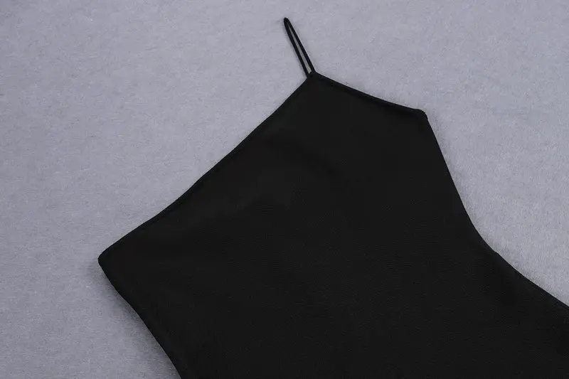 Женское Бандажное платье на одно плечо INDRESSME черное красное бретелях спагетти