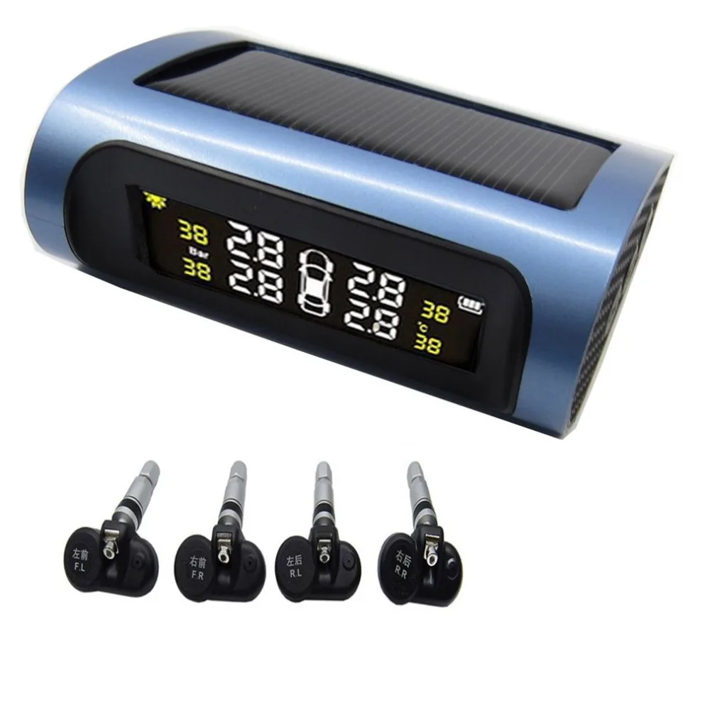 Для Steelmate Tp-s1i Tpms система контроля давления в шинах беспроводной солнечный дисплей 4 внутренних/внешних датчика