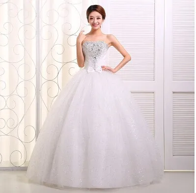 Бесплатная доставка недорогое белое свадебное платье для невесты 2015 г. | Свадьбы