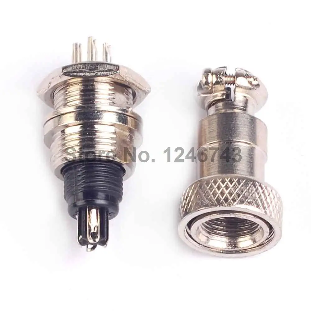 1 пара GX12 4pin 12 мм 4 контакта 250 В 15A мужской и женский электрический разъем
