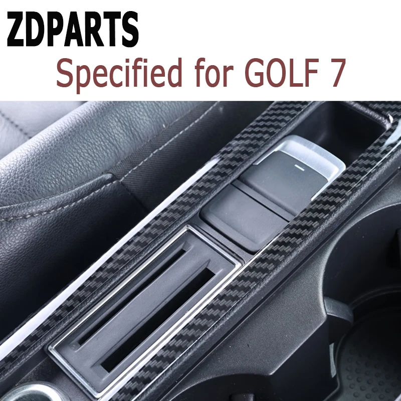 ZDPARTS наклейки на панель стакана для воды из углеродного волокна Volkswagen VW Golf 7 GTI R GTE