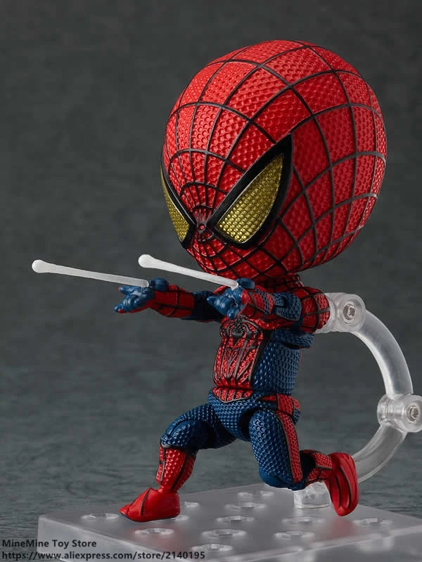 DISNEY Marvel Spiderman Q версия 10 см фигурку аниме мини украшение ПВХ Коллекционная фигурка