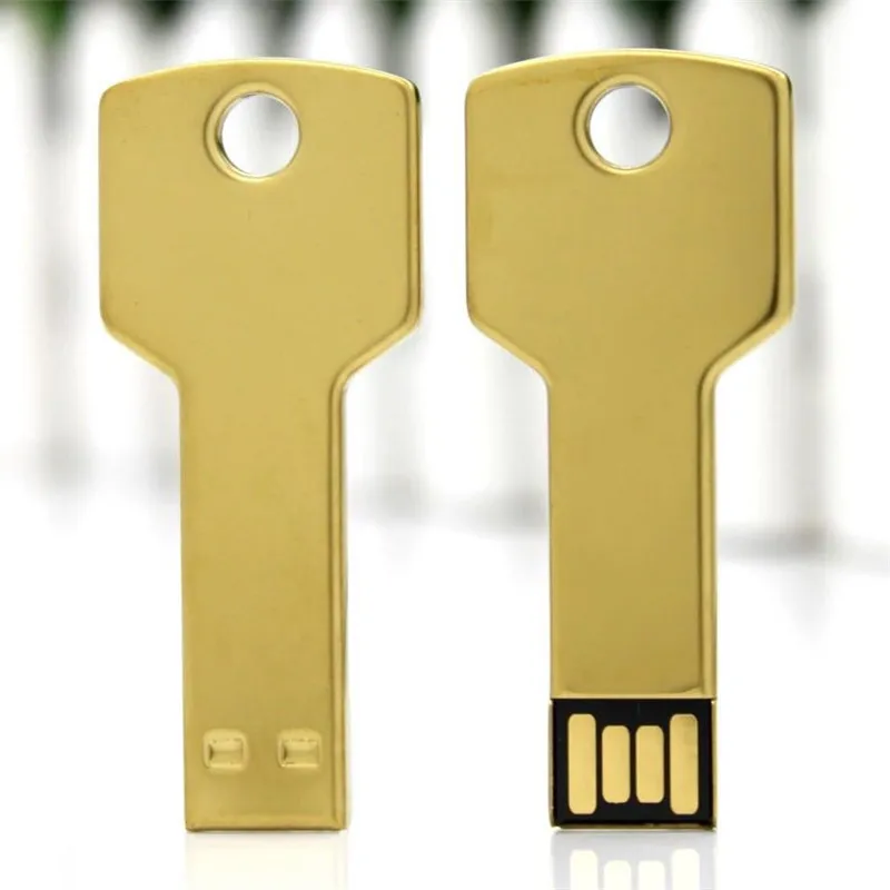 Usb флеш-накопитель с металлическим ключом, 64 ГБ, высокое качество, 4 ГБ, 8 ГБ, 16 ГБ, 32 ГБ, 128 ГБ, карта памяти, Usb 2,0, флешка, бесплатный логотип на заказ
