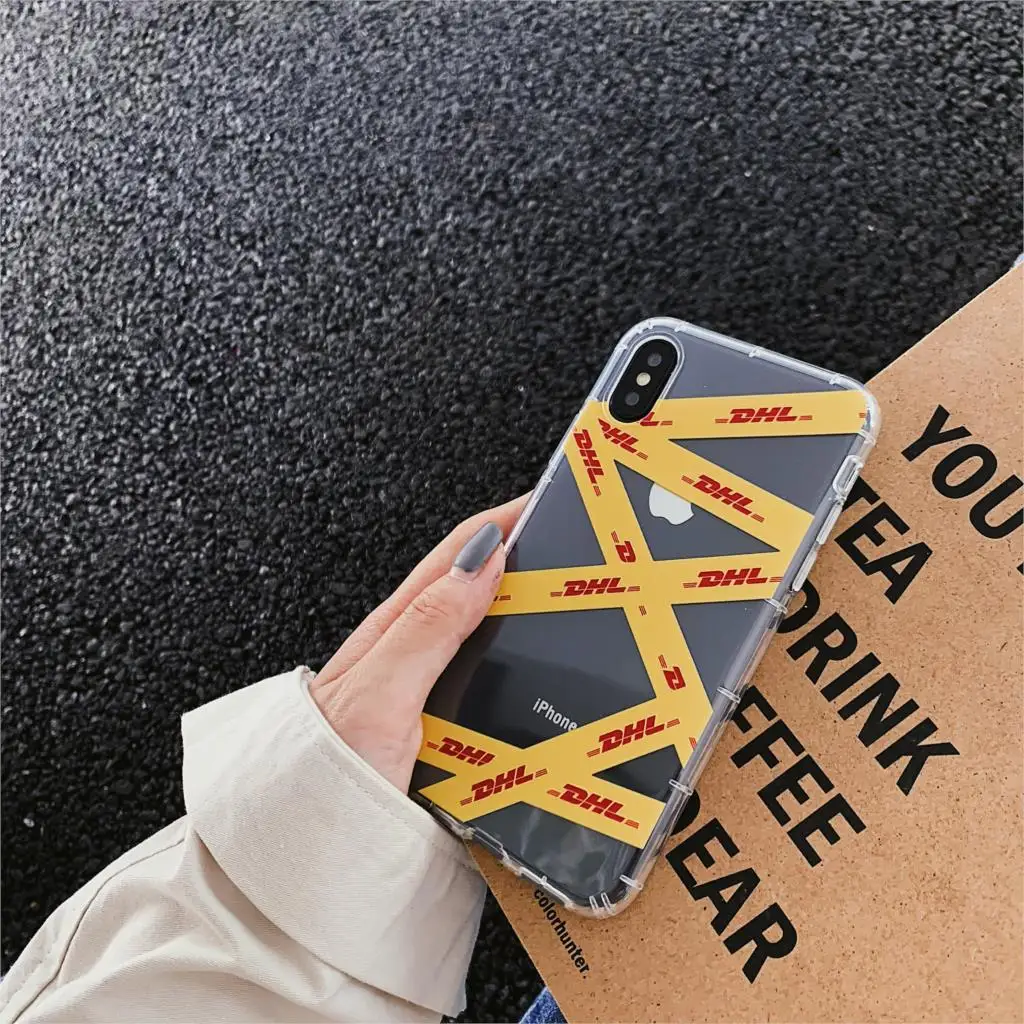 Простой персональный чехол для телефона с узором Dhl Для Iphone X Xs Max Xr 10 8 7 6 6s Plus