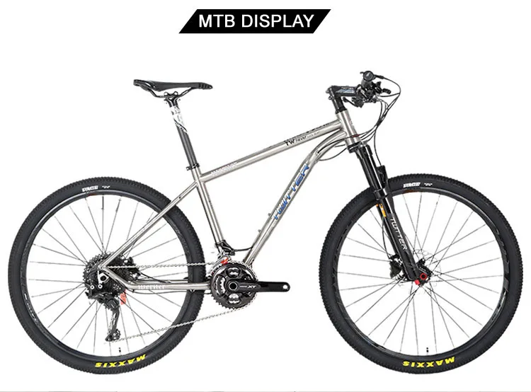 Твиттер Вернер титановая рама Mtb велосипедная Рама через ось 27,5 er 29er авиационный титановый сплав 15," 17" 1" рама для горных велосипедов