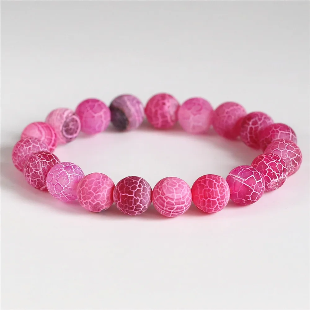 

Elegant Rose Black Green 10mm Natural Volcanic Stone Beads Strand Women Bracelets Men Homme Femme Wholesale Jewelry 20pcs/lot