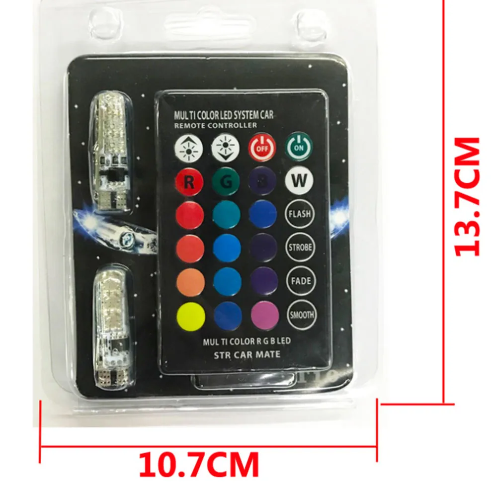 Автомобильный RGB LED 12V T10 5050 SMD сигнальная лампа для чтения клиновидный Свет