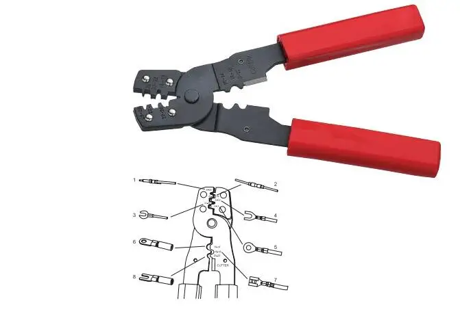 

Multifunctional line pressing clamp the HS-202B cold press clamp wiring terminal cutters telephone plug crimping pliers