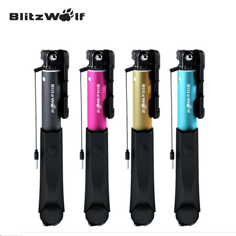 BlitzWolf Универсальный bluetooth проводной беспроводной селфи палка Портативный