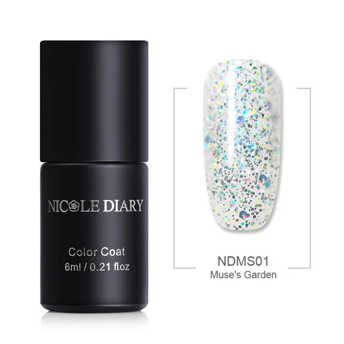 NDMS01 NICOLE DIARY 6 мл Лак для ногтей гель металлик Хамелеон голографический кошачий глаз гель лак для УФ лампы Магнитный художественный Лак Блеск - Цвет: NDMS01