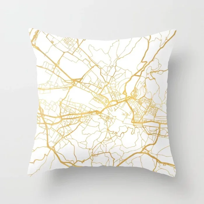 ZENGIA Cojines Decor Para Sofa Cushion Cover Yellow Flowers Pillow Geometric Polyester Decoration Home Housse De Coussin | Дом и сад