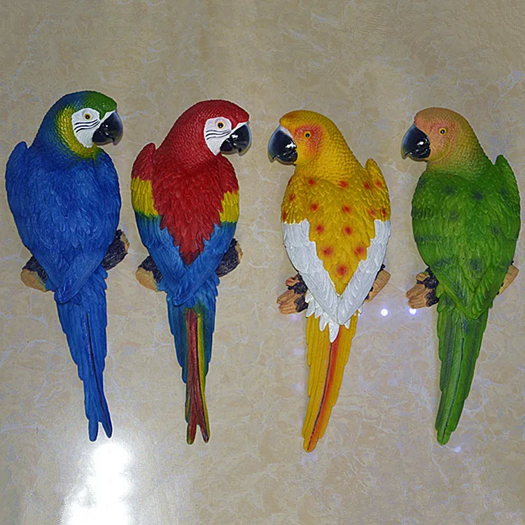 Декоративная полимерная настенная статуя в виде попугая|sculpture decorative|sculpture