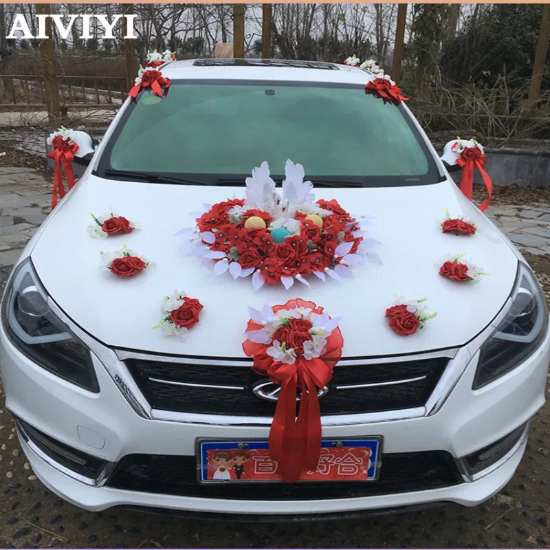 2019 новый стиль любви Лебедь из смолы свадебный автомобиль искусственные