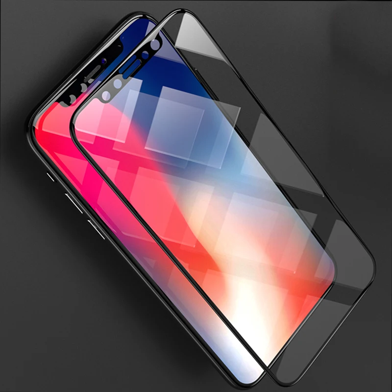 Стеклянный чехол для iPhone x 9H закаленное стекло xr полноэкранное Защитное iphone xs max |