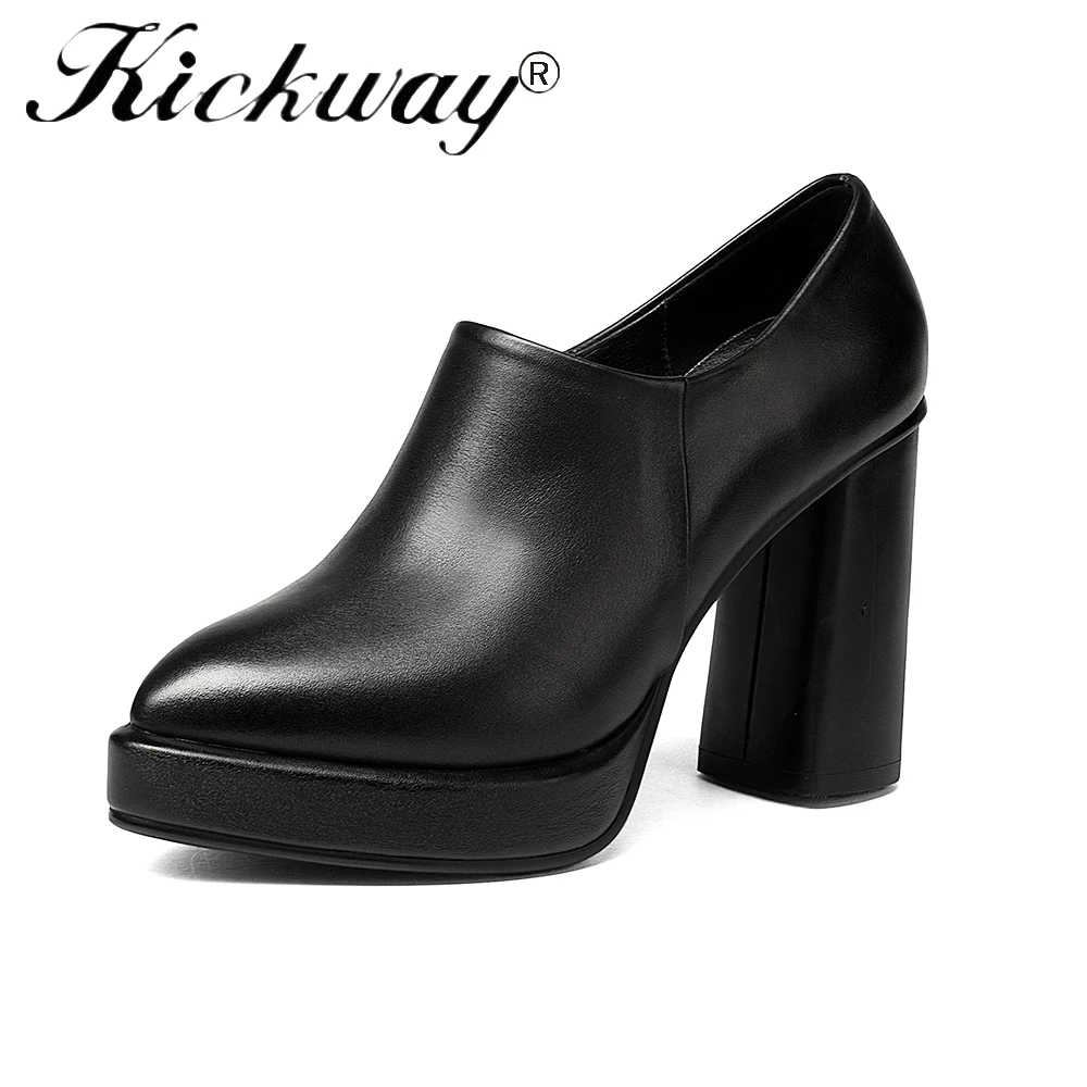 Kickway/женские туфли-лодочки на высоком каблуке; женские офисные туфли на толстом каблуке; классические рабочие туфли с круглым носком; женские туфли-лодочки на высоком каблуке; размер 43