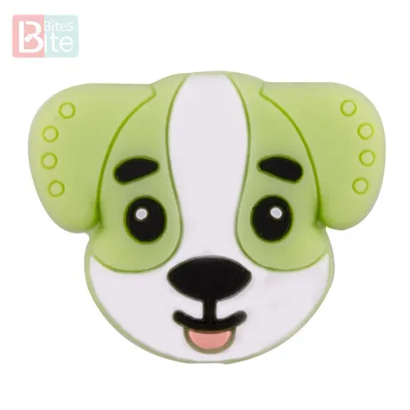Puppy Lemon Green Bite 5 шт. кролик силиконовые бусины пищевого качества силиконовые бусины-прорезыватели Детские Жевательные BPA бесплатно Товары для малышей Мини Кролик Детский Прорезыватель - Цвет: Puppy Lemon Green